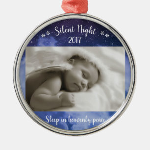 Silent Night Photo - Cirlce Ornament