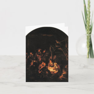 Silent Night - Rembrandt 1640. Holiday Card