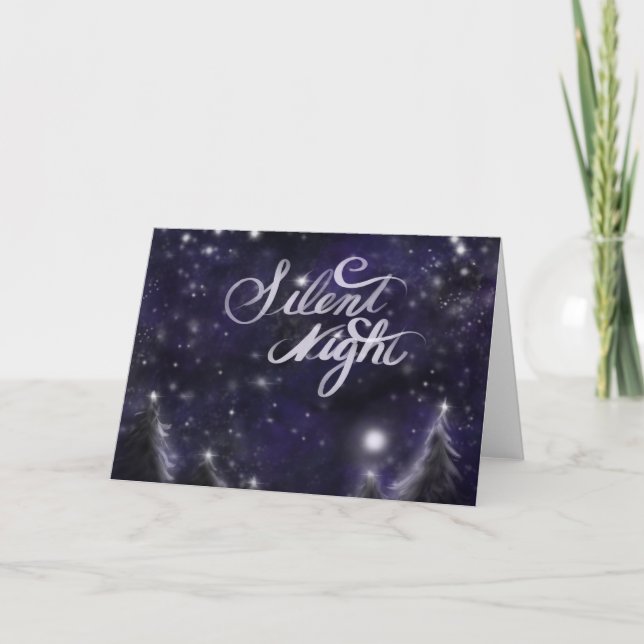 Silent Night - romantic Holiday snow scene (Front)