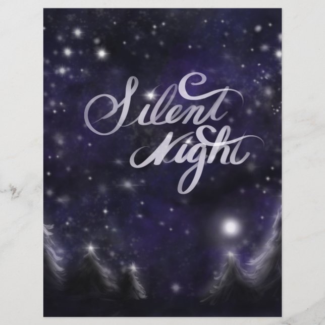 Silent Night - romantic Holiday snow scene (Front)