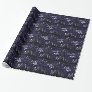 Silent Night - romantic Holiday snow scene Wrapping Paper