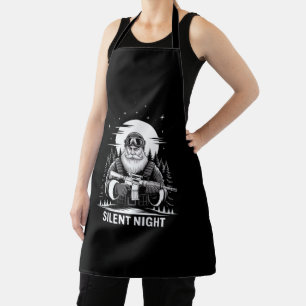 Silent Night Santa Christmas Military Veteran  Apron