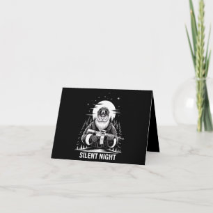 Silent Night Santa Christmas Military Veteran  Card