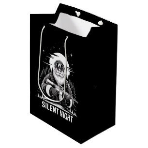 Silent Night Santa Christmas Military Veteran  Medium Gift Bag