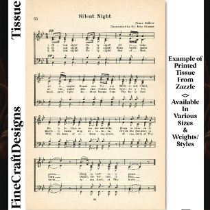 Silent Night Sheet Music DU7 Decoupage
