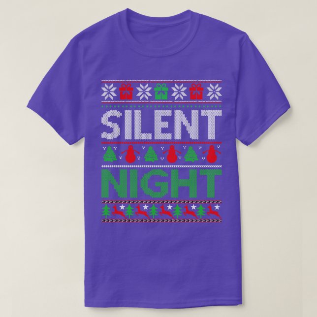 Silent night ugly christmas sweater (Design Front)