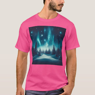 Silent Nightfall Glittering Pines Midnight'S Peace T-Shirt