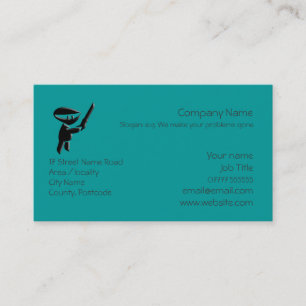 Silent ninja assassin armed and dangerous template business card