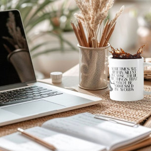 Silent Pain – Minimalist Emotional Quote Design Coffee Mug