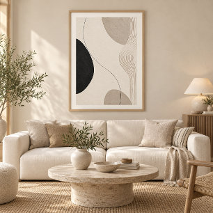 Silent Passage Minimal Abstract Plaster Art Prin Poster