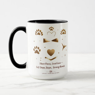 Silent Paws, Loud Love – Gold Cat Paw Stars Mug