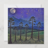 Silent Pines, Cosmic Dance – A Forest Landscape