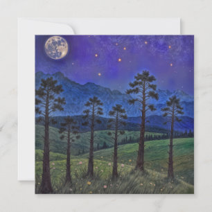 Silent Pines, Cosmic Dance – A Forest Landscape Save The Date