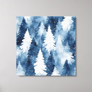 Silent Pines Winter Forest Canvas Print