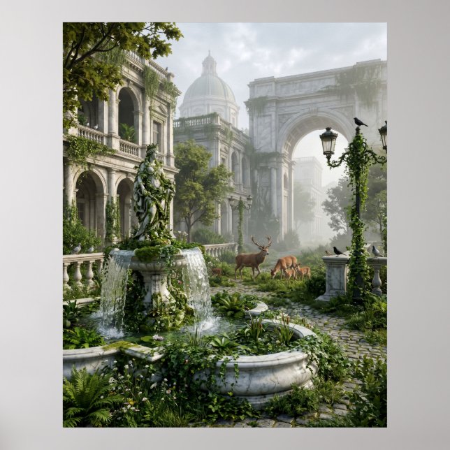 Silent Plaza with Wildlife Poster (Front)