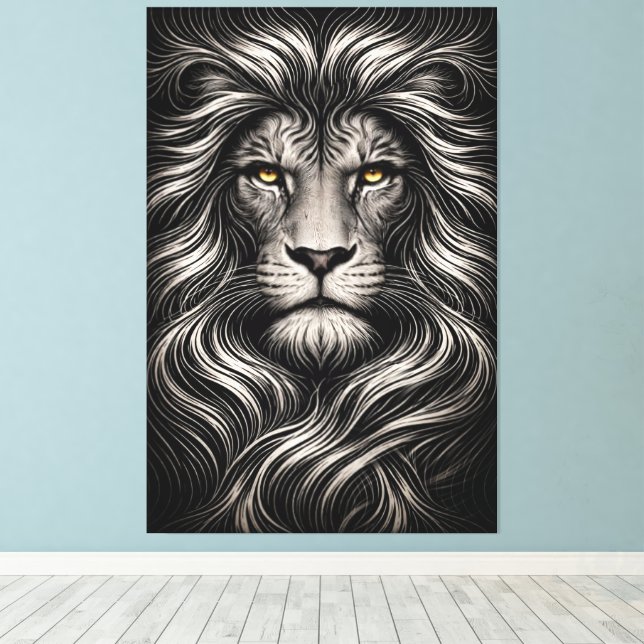 Silent Power - Eyes of Dominance Canvas Print (Insitu(Wood Floor))