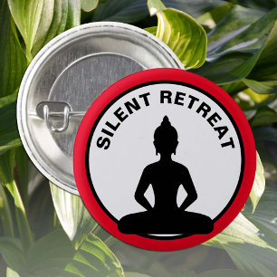 SILENT RETREAT / Vipassana meditation (Buddha) 3 Cm Round Badge