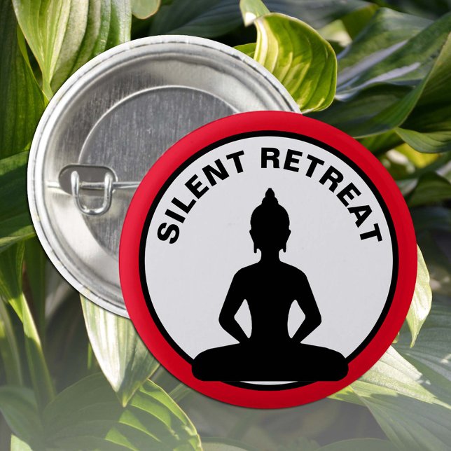 SILENT RETREAT / Vipassana meditation (Buddha) 3 Cm Round Badge (Creator Uploaded)