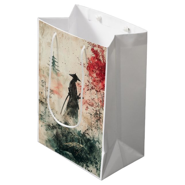 Silent Samurai Crimson Forest (1) Medium Gift Bag (Front Angled)