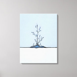 Silent Sentinel in the Snow Canvas Print