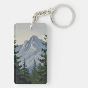 Silent Sentinels of the Alpine Ridge Key Ring