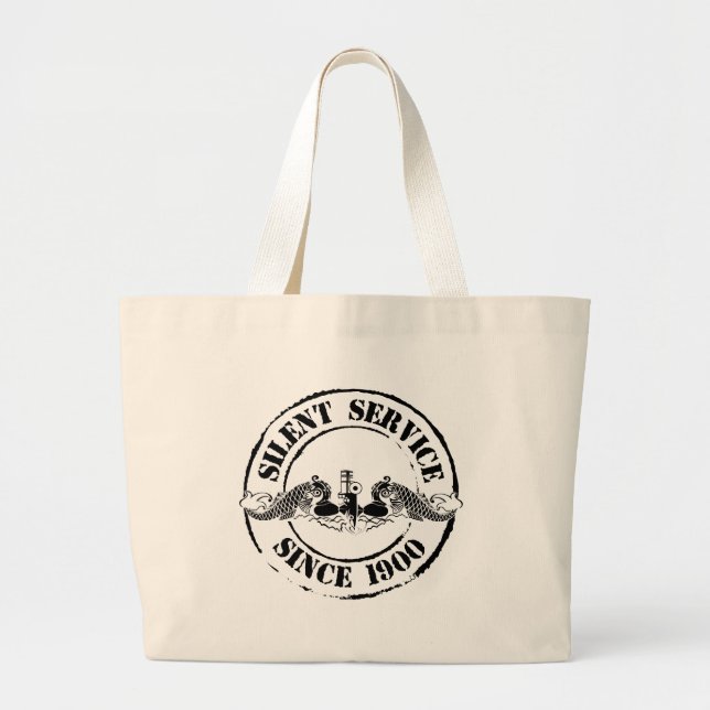 Silent Service Large Tote Bag (Front)