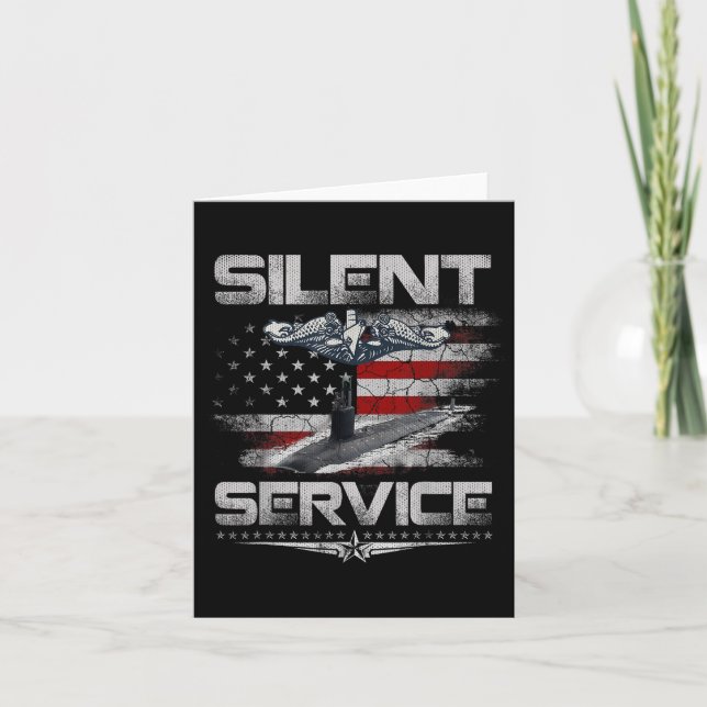Silent Service U.s Submarines Forces Patriotic Vet Card (Front)