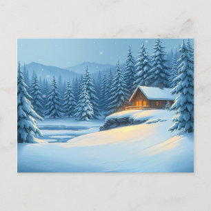 Silent Snow  Holiday Postcard