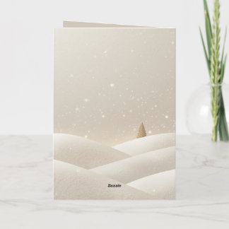 Silent Snow, Soft Glow;Minimalist ElegantChristmas Holiday Card