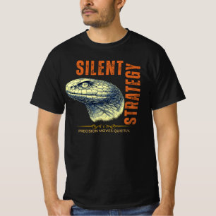 Silent Strategy Snake  Elegant Tactical Leadership T-Shirt