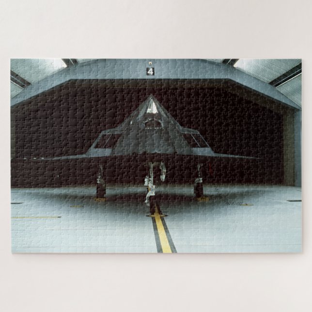 Silent Strength: F-117A from the 37th TFW Jigsaw Puzzle (Horizontal)