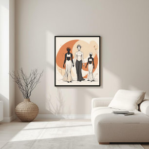 Silent Strength – Feminine Abstract Wall Art III