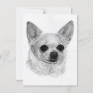 Silent Strength - Hand Painted Chihuahua Art Postcard