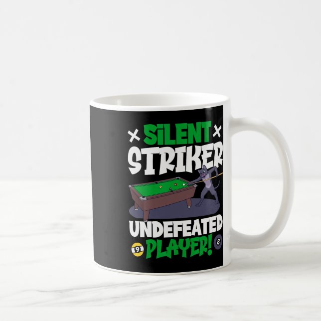Silent Striker - Billiards And Cat  Coffee Mug (Right)