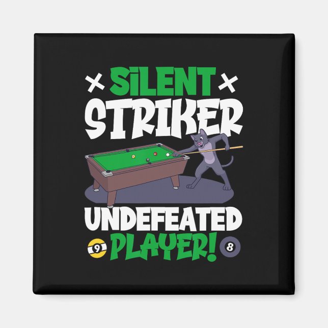 Silent Striker - Billiards And Cat  Magnet (Front)