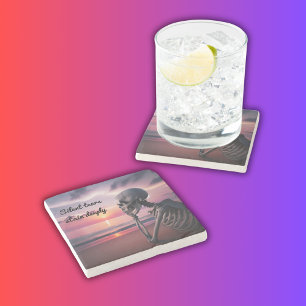 Silent tears stain deeply   stone coaster