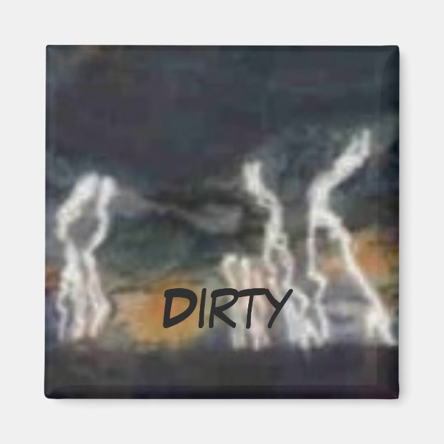 "Silent Thunder" Abstract Dishwasher Status Magnet (Front)