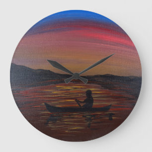 Silent Voyage -handmade artwork - Wall Clock