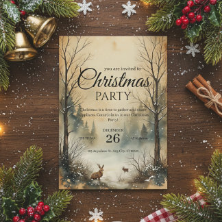 Silent Watch in the Winter Holiday Invitation Card