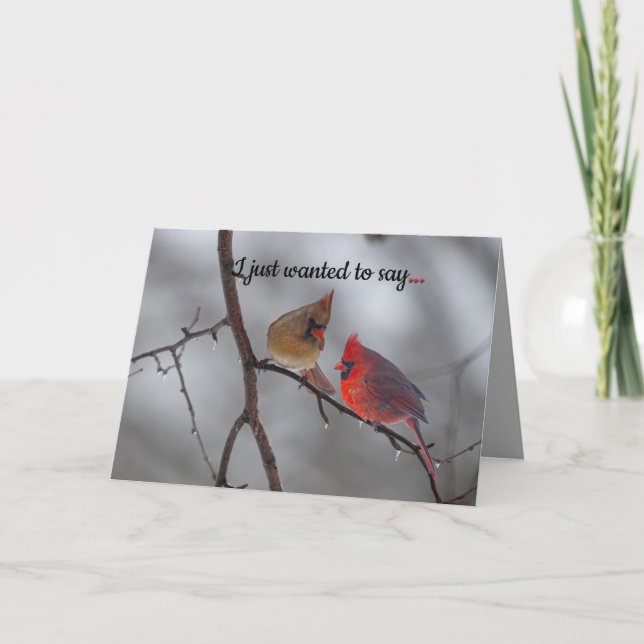 Silent Wonders "I miss you'" card. Holiday Card (Front)