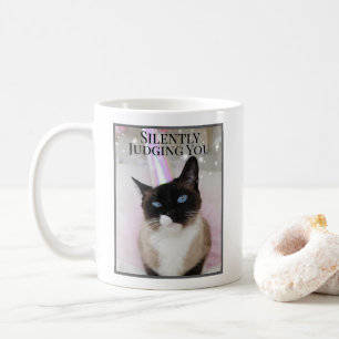 Silently Judging You Cute Cat In Pink Tutu Coffee Mug