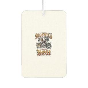 Silently Judging You Vintage Cat Graphic T-Shirt_1 Car Air Freshener