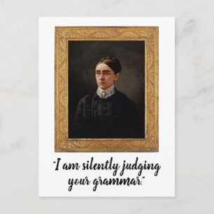Silently Judging Your Grammar Funny Postcard