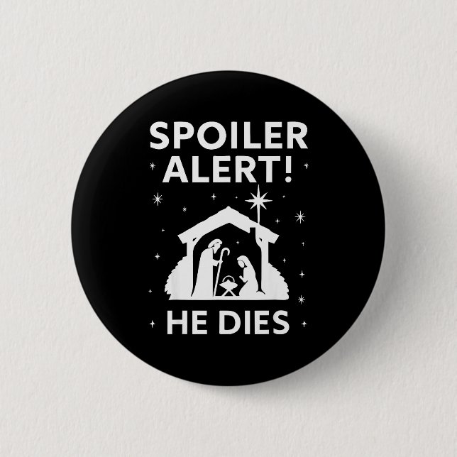 Siler Christmas Nativity Scene Funny Christian Slo 6 Cm Round Badge (Front)