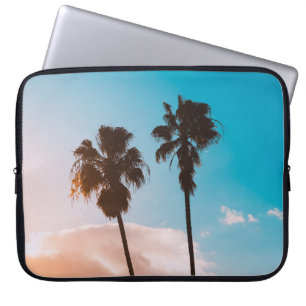 Silhoette of palm tree laptop sleeve