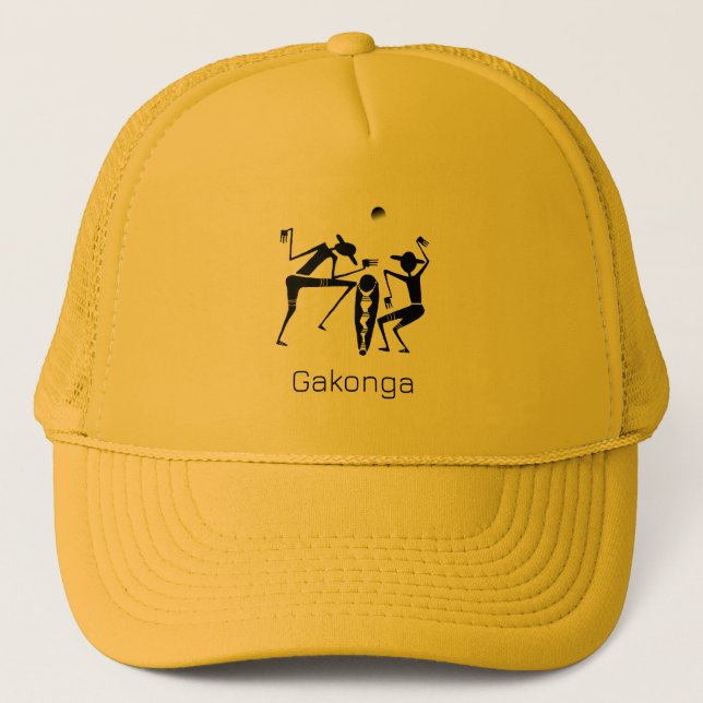 Silhouette African Art, Awesome Moonlight Dance Trucker Hat (Front)