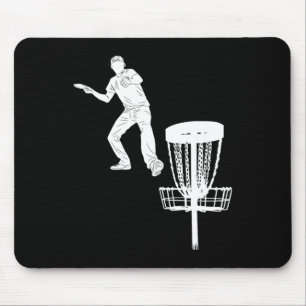 Silhouette American Disc Golf Player Frolf Targeti Mouse Pad
