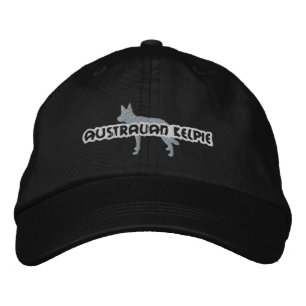 Silhouette Australian Kelpie Embroidered Hat