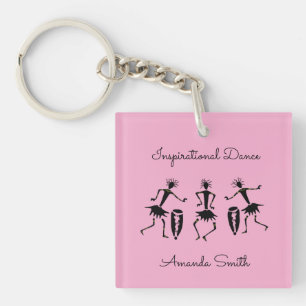 Silhouette, Awesome Inspirational Dance Key Ring