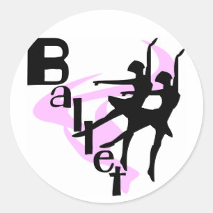 Silhouette Ballet T-shirts and Gifts Classic Round Sticker